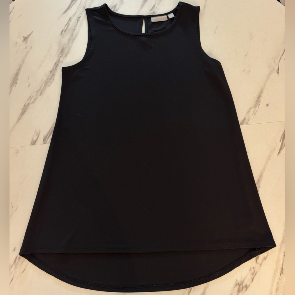 Susan Graver Style Premier Black High-Low Sleeveless Tank Top M